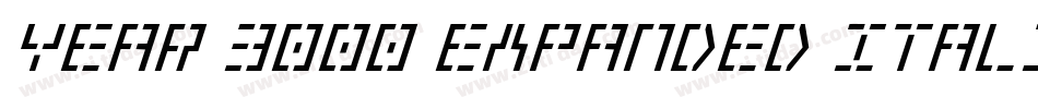 Year 3000 Expanded Italic字体转换